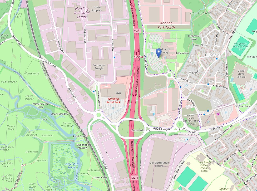 Map showing farm location